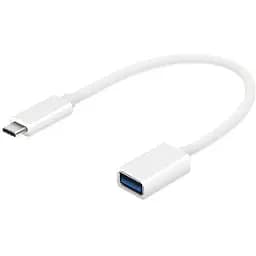 Перехідник USB 2.0 Type-C --> Micro USB (OTG) OEM, кабель 0.2м, білий