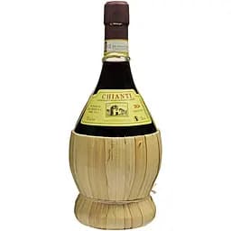 Вино Chianti Fiasco DOCG 2024 червоне сухе 0.75 л в солом'яній корзинці 