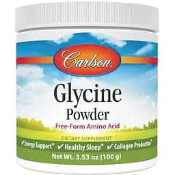 Аминокислота Carlson Labs Glycine Powder, 100 грамм