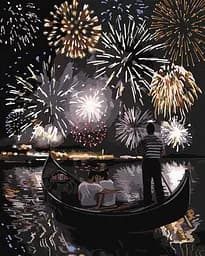 Набір для розпису по номерах Романтична Венеція, 40x50 см, КНО4850