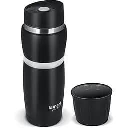 Термочашка Lamart Cup 380 мл чорна з білим (LT4052) - мініатюра 2