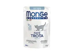 Паштет для котів Monge Cat Monoprotein Kitten форель 85 г (8009470013727)