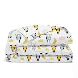 Дитяча постільна білизна в ліжечко SHEEPS CS3, жовтий (SheepYellowGreyBeige_Grey110x160_140) - мініатюра 4