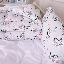Набір дитячий MirSon зима Kids Time 20-0040 Cute white zebra 110x140 см бавовна: ковдра з подушкою (2200009671241) - мініатюра 5