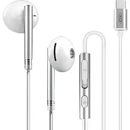Навушники провідні XO EP29 Type-C metal біло-сріблясті