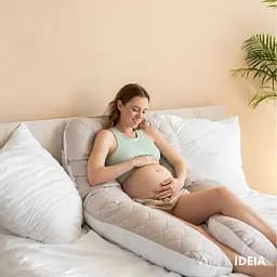 Уцінка. Подушка Ideia П-подібна для вагітних та відпочинку, 140x75x20 см, світло-сіра (8-33724 сірий/св.сірий)  - мініатюра 6