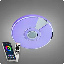 Люстра світлодіодна 517 Dlight RGB з пультом і колонкою 80Вт Білий (02159) - мініатюра 5