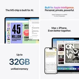 Ноутбук Apple 13.6 MacBook Air / M5/16GB/1TB/UMA/MacOS/Starlight (MDHC4UA/A) - мініатюра 4