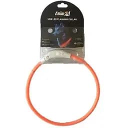 Ошейник для собак AnimAll Cветящийся 50 см, оранжевый