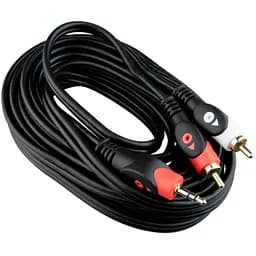 Кабель звуковий TCOM 3.5мм - 2 RCA 1,8м black