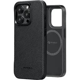Чехол-накладка Pitaka MagEZ Case Pro 4 Twill 600D Black/Grey для iPhone 15 Pro Max (KI1501PMPA)