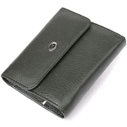 Жіночий гаманець середнього розміру із натуральної шкіри ST Leather 23074 зелений