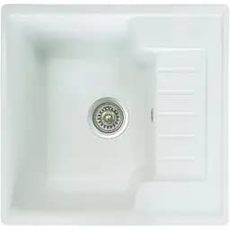 Гранітна кухонна мийка Romzha Klasicky 51 Biela (102) з крилом