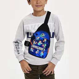 Сумка через плечо детская Minecraft Крипер 29х17 см сумка слинг для мальчика (02077)