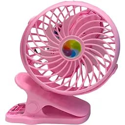Вентилятор Mini Fan з акумулятором на прищіпці рожевий (2628-10)