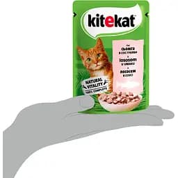 Вологий корм для котів Kitekat з лососем в соусі 2.38 кг (28 шт. х 85 г) - мініатюра 6