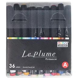 Набір спиртових маркерів односторонні Класичні відтінки LE PLUME BRUSH 36 шт Marvy