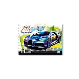 Скетчбук акварельный "Спорткар" А5 Апельсин АП-0204-1, 20 листов