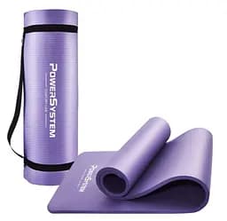 Коврик для йоги и фитнеса Power System PS-4017 NBR Fitness Yoga Mat Plus Purple (180х61х1) (PS-4017_Purple)