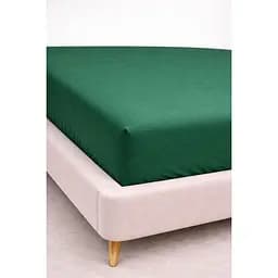 Простыня на резинке Ecotton фланель Dark Green 140х200см (25569)