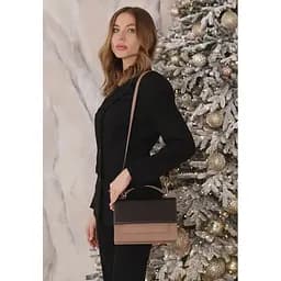 Жіноча шкіряна сумка Grace темно-коричневий/карамель