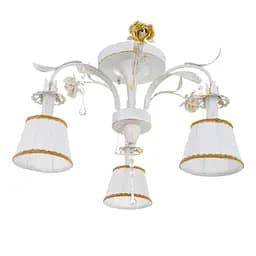Люстра потолочная Brille винтаж в спальню E14 40W WH (LK-649C/3)