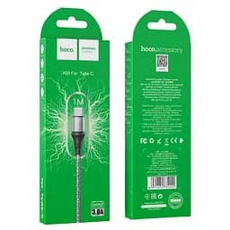 Кабель Hoco X50 Pisces Cable USB to Type-C 2,4A 1m Gray - мініатюра 2