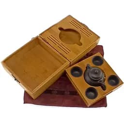 Чайний набір в бамбуковому футлярі (19х19х10.5 см)