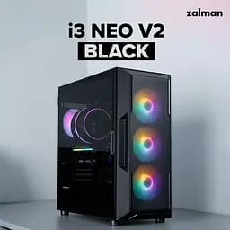 Zalman Корпус I3 Neo V2 без БР, 2xUSB3.0, 1x Type C, 4x120мм RGB, VGA 400мм, LCS ready, TG Side Panel, ATX, чорний - мініатюра 2