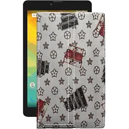 Чохол StatusCASE з екошкіри для планшету Prestigio Muze 3708 3G Луі-Вітон-білий