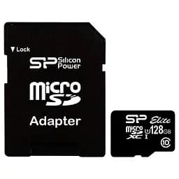 Карта памяти Silicon Power 128GB microSDXC C10 UHS-I Elite + adapter (SP128GBSTXBU1V10SP)