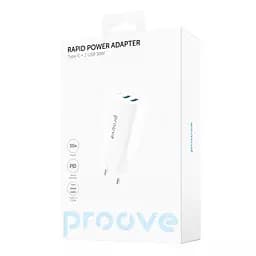 Зарядний пристрій адаптер живлення 3 порти юсб Proove Rapid 30 W (2 USB + Type-C) білий - мініатюра 4