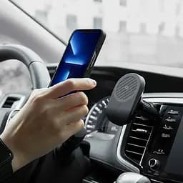 Автомобільний утримувач із бездротовою зарядкою Pitaka MagEZ Car Mount Pro Car Vent Black (CM4001Q) - мініатюра 3