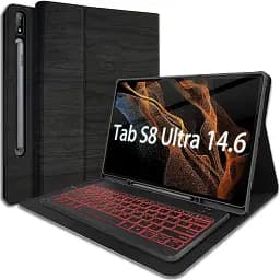 Чохол для клавіатури з підсвічуванням для Samsung Galaxy Tab S8 Ultra 14.6" 2022 з тримачем для ручки S