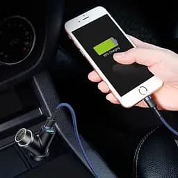 Адаптер автомобільний BASEUS cigarette lighter extended car charger 2 USB 40 W (CCALL-YX01) - мініатюра 4