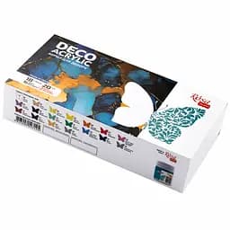 Набор акриловых красок для матовых и металлических декоров 18×20 мл Rosa Talent