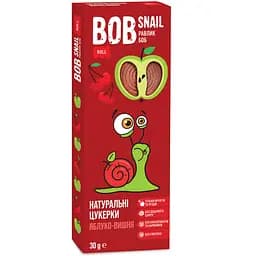 Уцінка. Фруктові яблучно-вишневі цукерки Bob Snail 30 г
