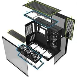 Корпус для ПК Lian Li O11 Dynamic Mini V2, Black (G99.O11DMIV2X.00) - мініатюра 8
