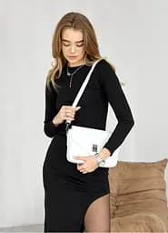 Женская сумка Sambag Leoma Shine белая 25*7*17 см (54050008)