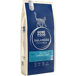 Сухой корм Home Food Курочка и рыбка для стерилизованных/кастрированных взрослых кошек 10 кг (1357112)