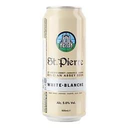 Пиво St. Pierre Blanche, светлое, нефильтрованное, 5%, ж/б, 0,5 л