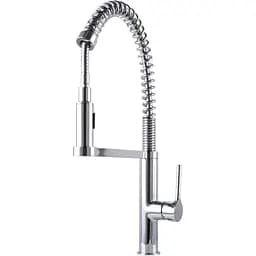 Смеситель для кухни Topaz Sardinia TS-08401-H71 Гибкий излив на пружине, с душевой насадкой хром (27422)