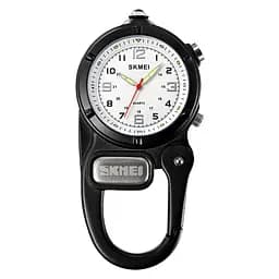 Годинник кварцовий Skmei 2232 з карабіном та LED-ліхтариком (Чорний)