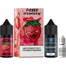 Набір компонентів для самозамісу сольової рідини для вейпу Fucked Lab V2 Salt 30 мл 0-50 мг Strawberry Полуниця (15481)