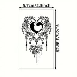 Набір дитячих тимчасових татуювань Чорні міні №4 black-tattoo-mini-set-4-H - мініатюра 2