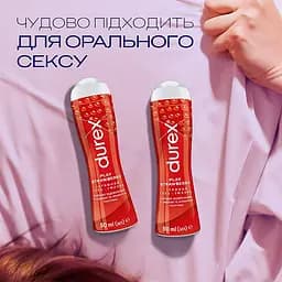 Інтимний гель-змазка Durex Saucy Strawberry зі смаком та ароматом полуниці (лубрикант), 50 мл (3037099) - мініатюра 4
