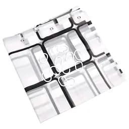 Шторка для душа с пластиковыми кольцами 240х200 см (8431)