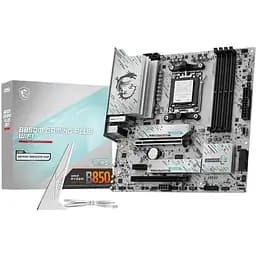 Материнська плата MSI AM5 B850M Gaming PLUS WIFI, B850, 4xDDR5, Int.Video (CPU), 4xSATA3, 2xM.2, 1xPCI-E 5.0 x16, 1xPCI-E 4.0 x16, 1xPCI-E 3.0 x1, ALC897, 8126 5G, WiFi 7, Bluetooth 5.4, 11xUSB 3.2 / 4xUSB 2.0, HDMI/DP, MicroATX - мініатюра 2