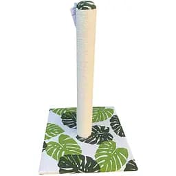 Когтеточка для котов Croci столбик на подставке зеленые листья 40х40х62 см 