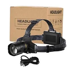 Налобний ліхтар BL-8075-2-GT100 zoom + microUSB + 2х18650 (4 режими) - мініатюра 2